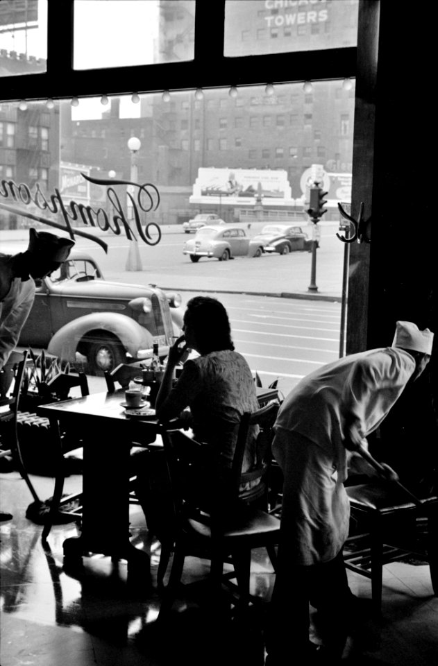 Table for One: Thompson's Restaurant, Chicago, Illinois, July 1941.