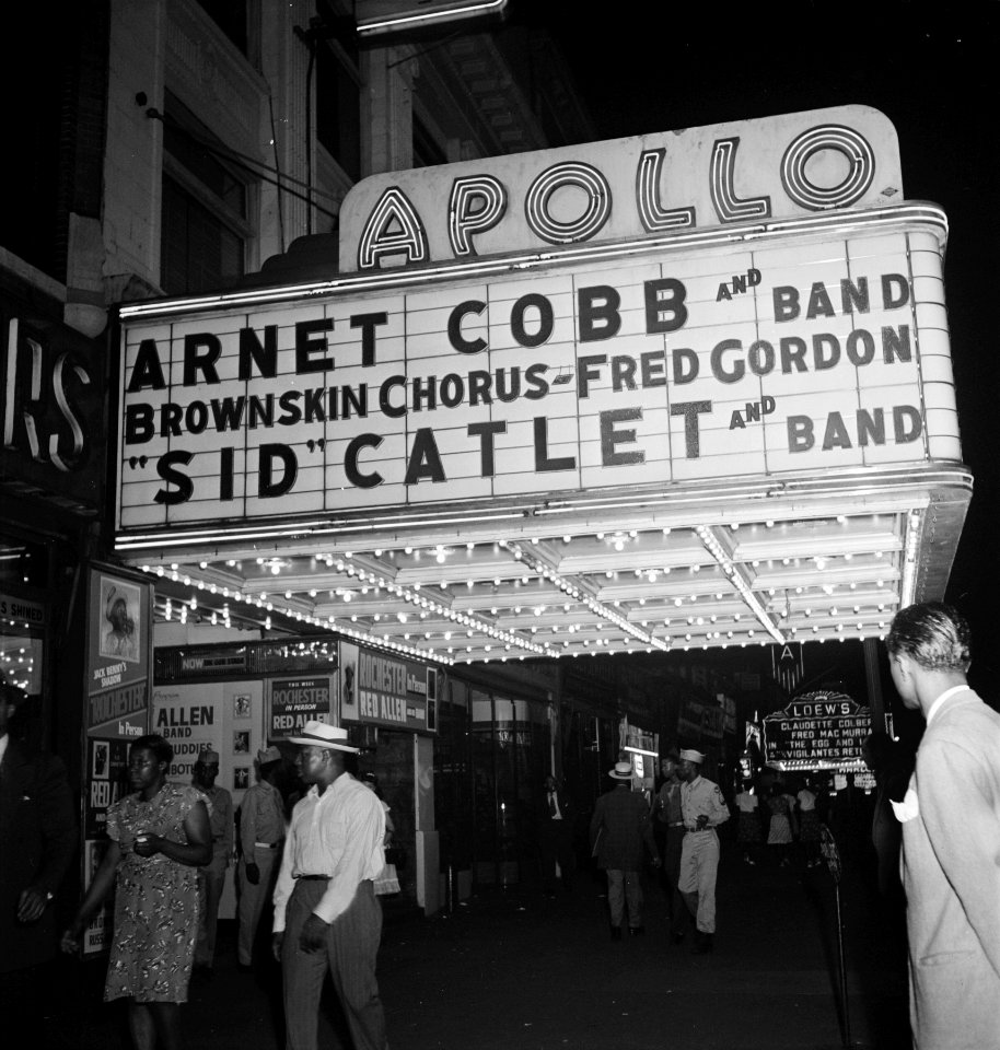 Children of Apollo: View of the Apollo Theatre marquee, New York City, N.Y., between 1946 and 1948.