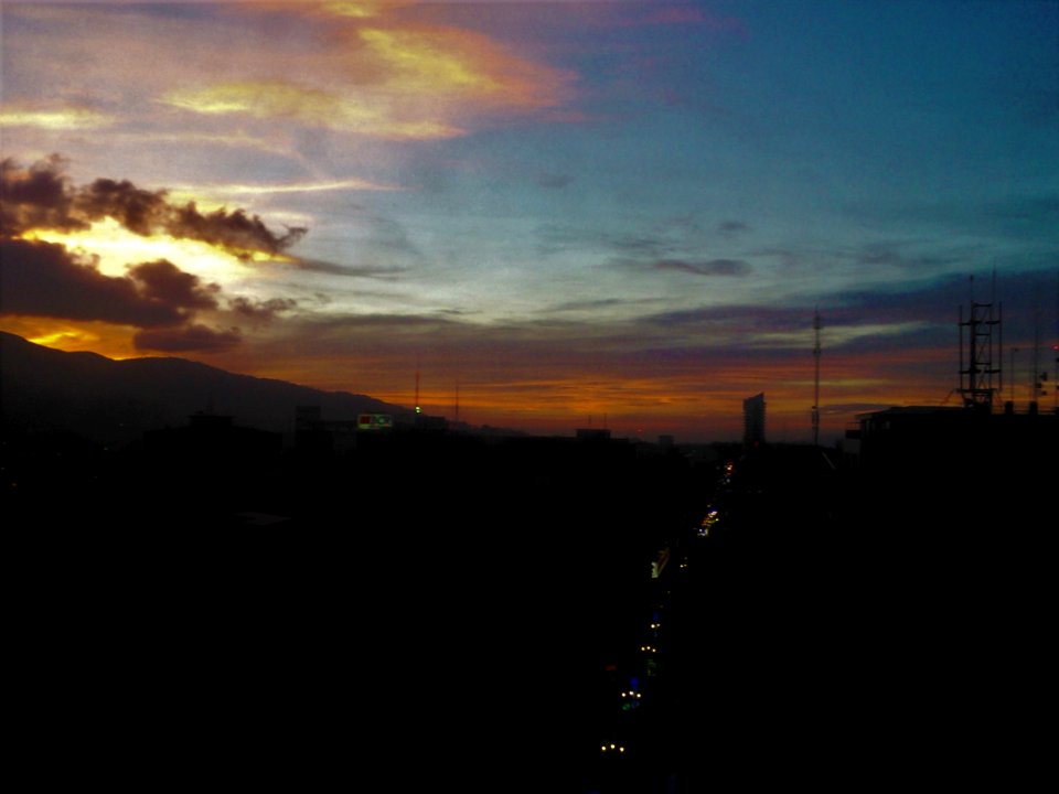 Sunset comes