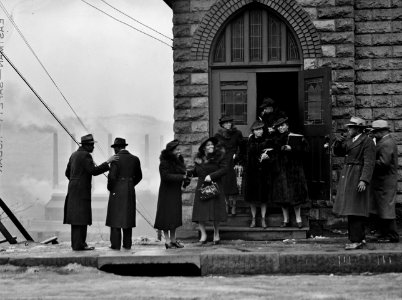 Sunday Best: Congregation of a Black church in the mill district of Pittsburgh, Pennsylvania, January 1941. photo