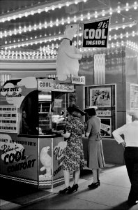 Summer Sanctuary: A Movie theatre in Chicago, Illinois, July 1940.