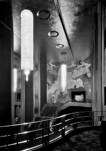International Music Hall, Radio City, New York, New York. Foyer from balcony, December 9, 1932.