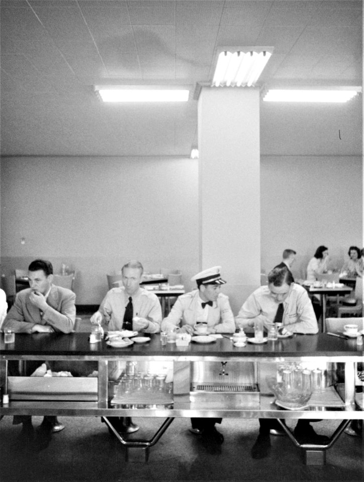 Fueling Up: In the cafe at the municipal airport in Washington, D.C. July 1941.