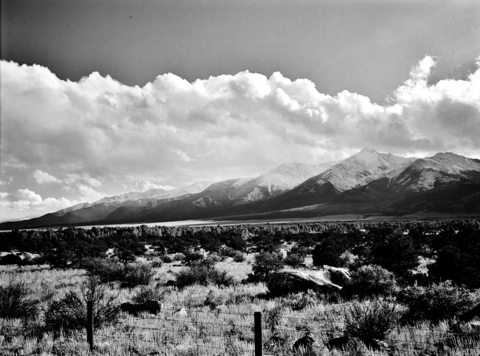 The Sawatch mountains near Buena Vista, Colorado, September 1941.