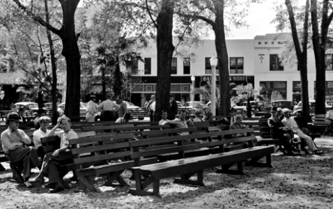 General town meeting place the park. Lakeland, Florida,1939.