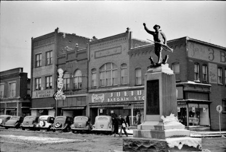 War & Remembrance: Main street in Herrin, Illinois. January 1939.