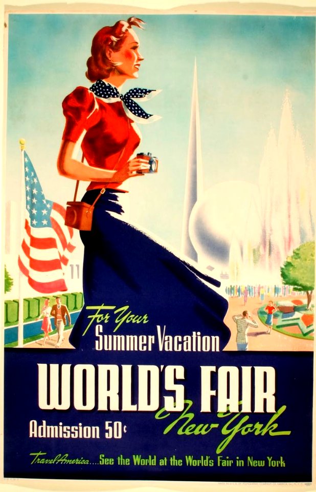 A poster for the 1939 World's Fair in Mew York City.