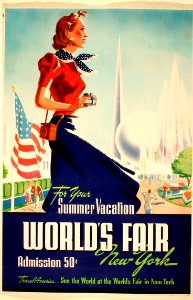 A poster for the 1939 World's Fair in Mew York City.