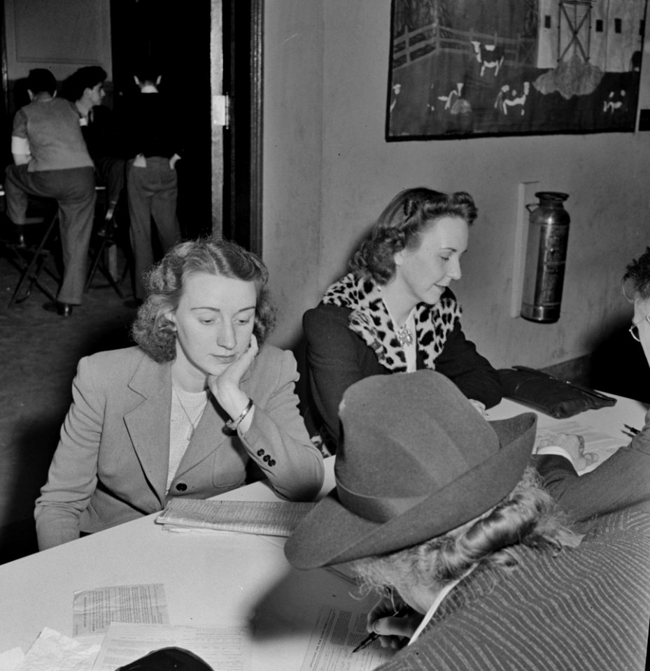 Give Me Some Sugar: Residents of one of Washington DC's best residential sections apply for sugar ration cards at Adams School May 1942.