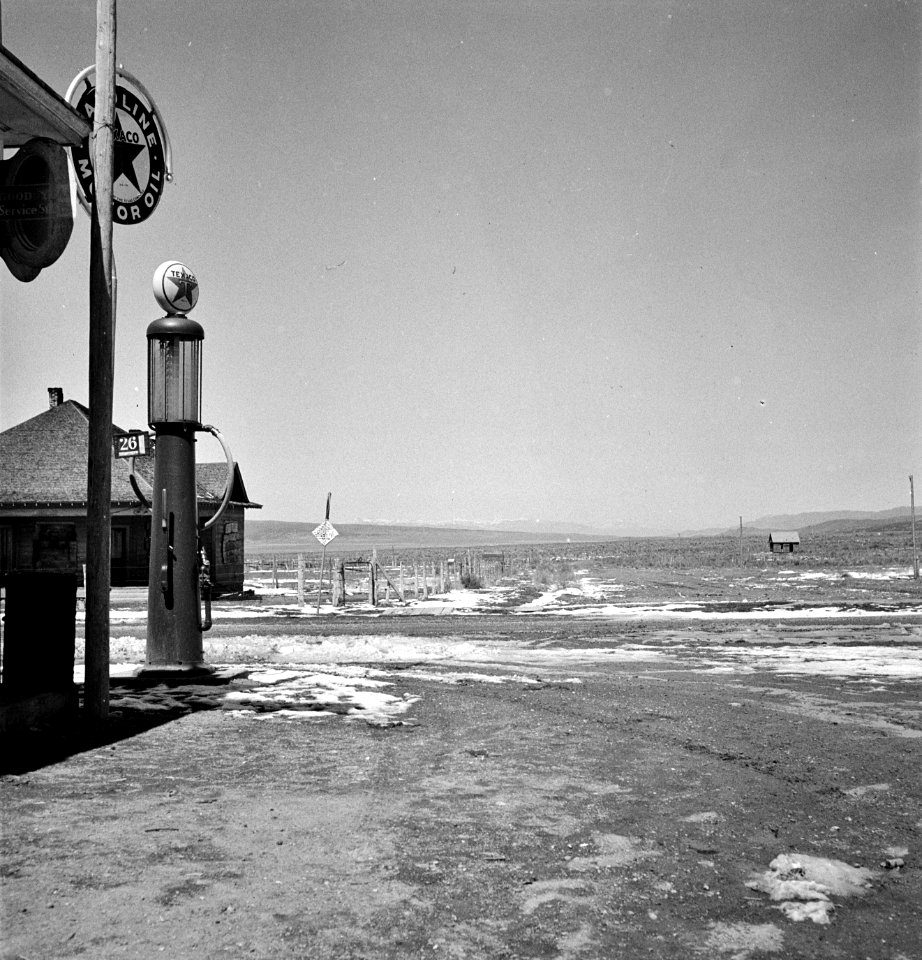 The Still Valley: View of Widtsoe area from general store. The farmlands purchase lie on the floor of the valley. Utah, 1936.