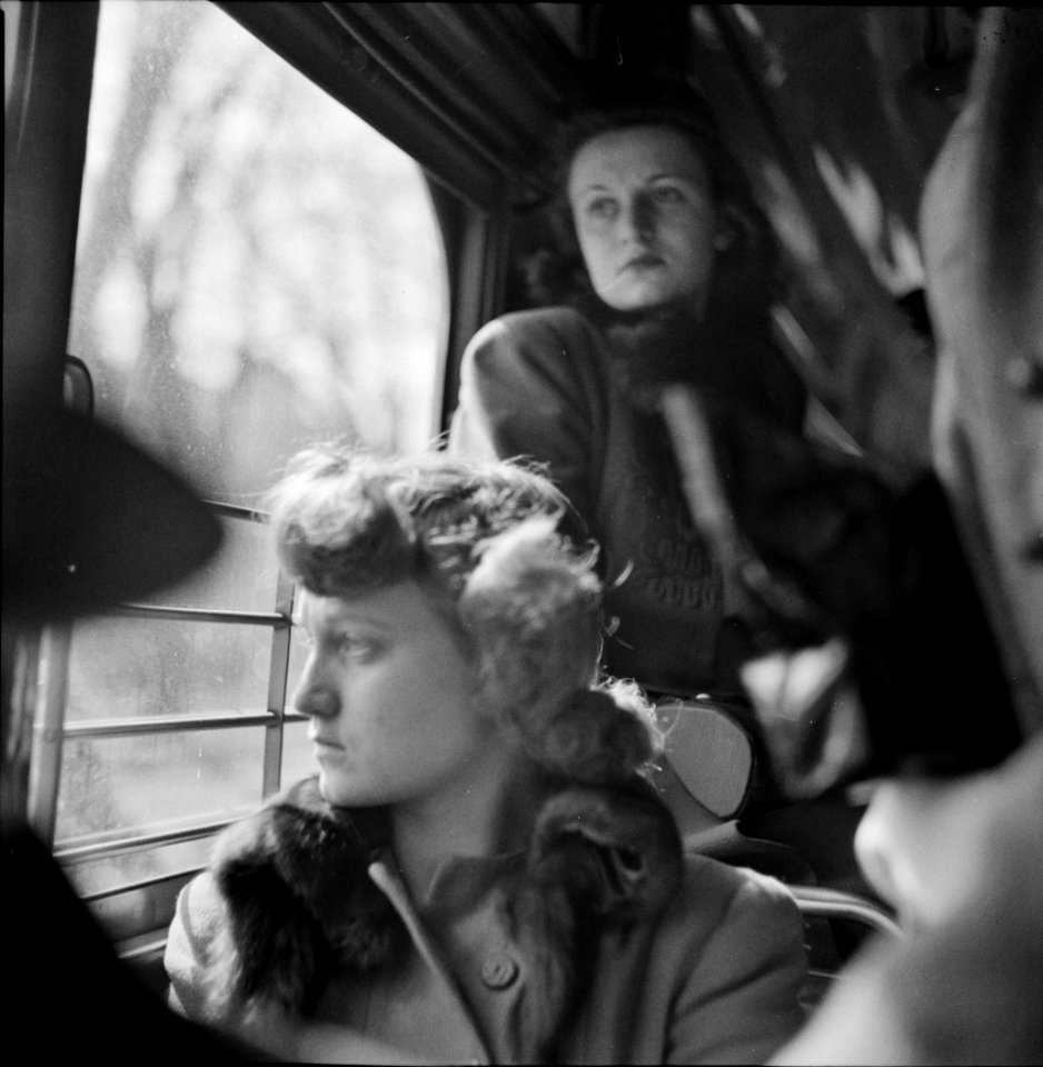 Strangers on a Train: Riding on a streetcar in Washington DC. March 1943.