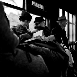 Washington, D.C. Riding on a streetcar. March 1943. photo