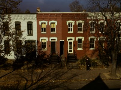 Each Their Own: Row houses at the corner of N and Union Streets S.W., Washington, D.C. 1941. photo