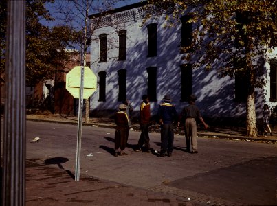 Latchkey Afternoon: Children in street, Washington, D.C, 1941.