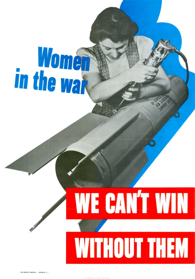 A poster promoting Women war workers, 1942.