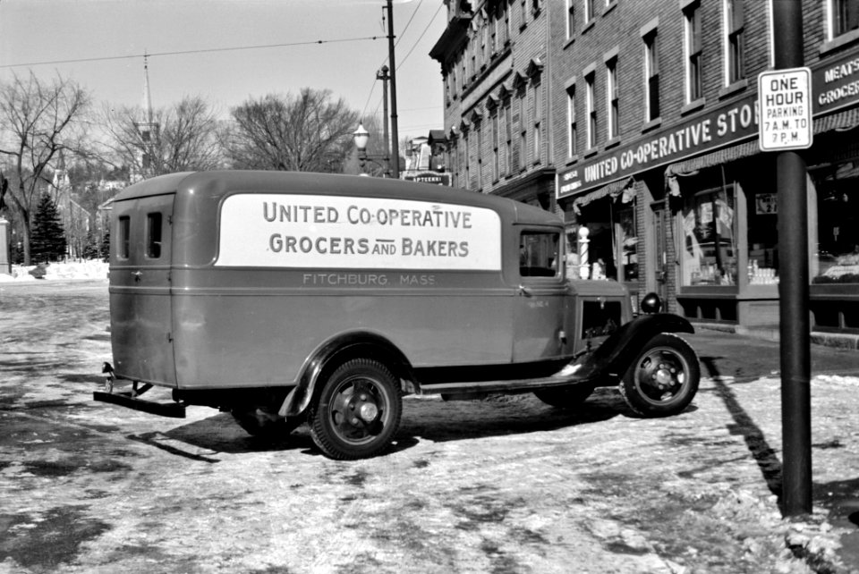 One of a fleet of trucks owned by United Cooperative Society, Fitchburg, Massachusetts, January 1936.
