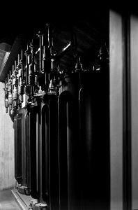 Power & Light: Transformers in the basement of the Nebraska State Capitol, Lincoln, Nebraska, 1934.