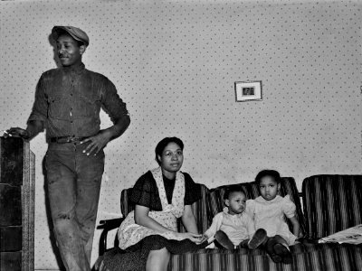 Steelworker and family. Ambridge, Pennsylvania, 1941. photo