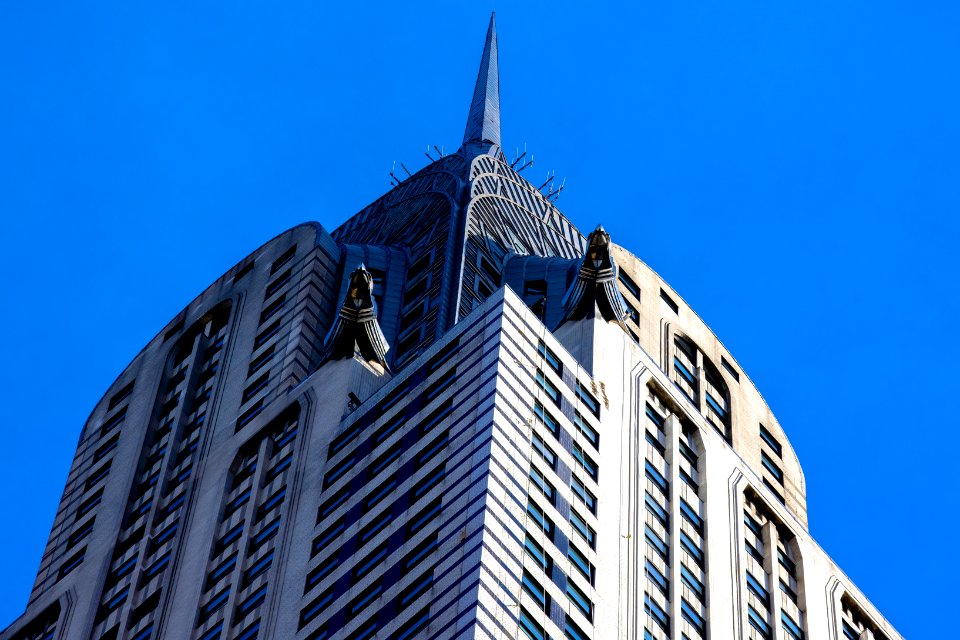 Detail of Chrysler Building crown and spire