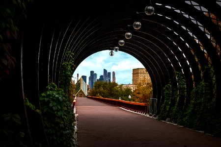 Cityscape at fall time. Moscow, Russia.