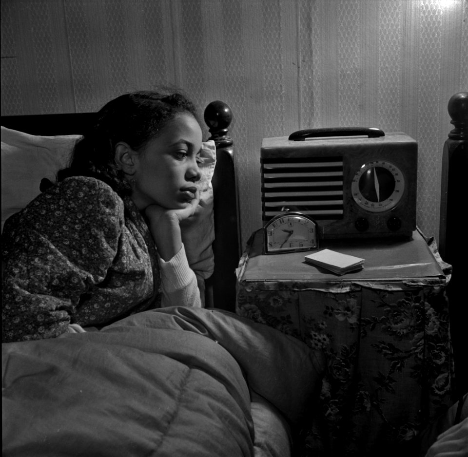 Daydreamer: Young niece of Jewel Mazique a worker at the Library of Congress, Washington, D.C., 1942.
