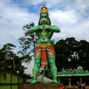 Statue of Hanuman at Ramayana Cave, Batu Caves.