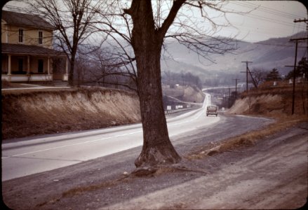 This Side of Romney: View along the road leading out of Romney, West Virginia, Winter 1942.