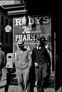 Tough Customers: Men on main street, Saturday afternoon, Hagerstown, Maryland. October 1937.