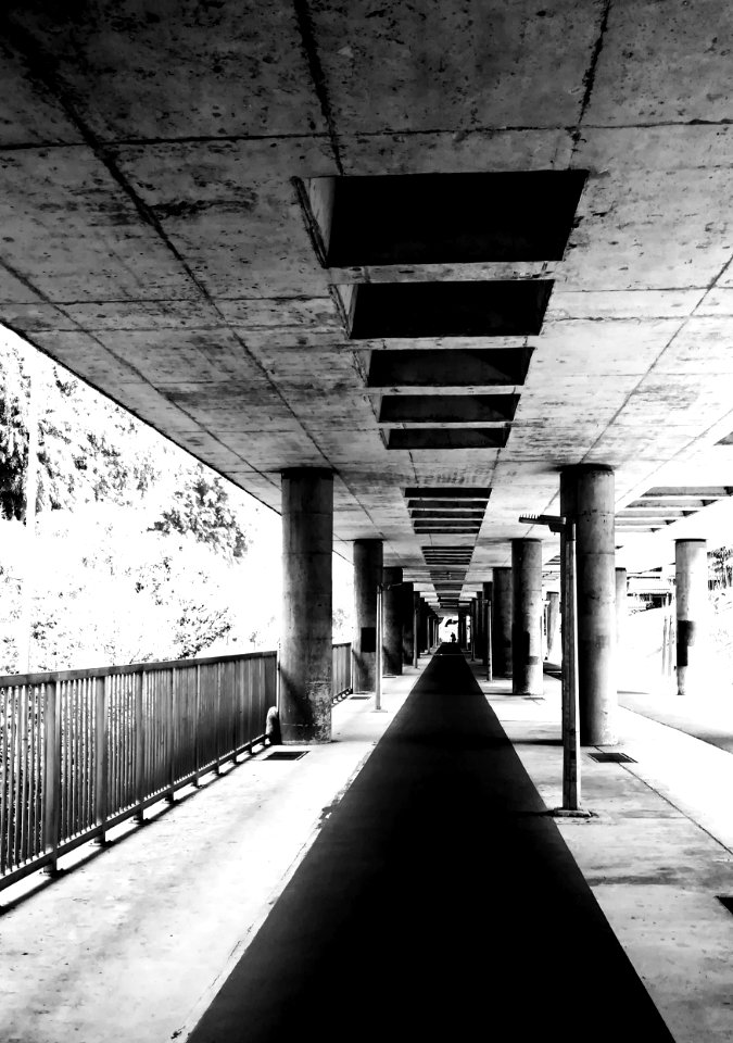 space below train tracks