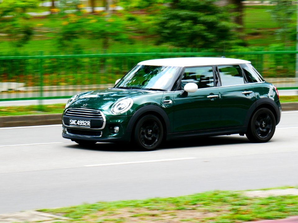 small car on the road