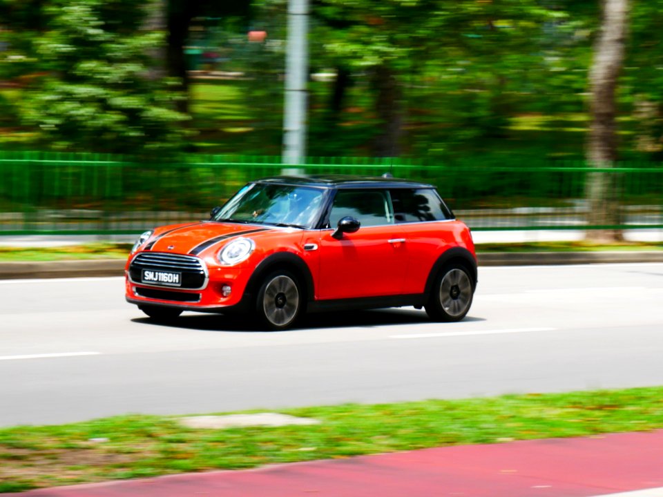 small car on the road