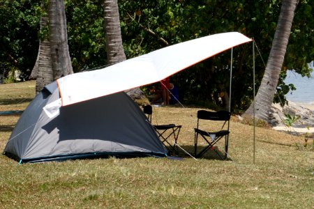 pasir ris park - camping tent with shade photo