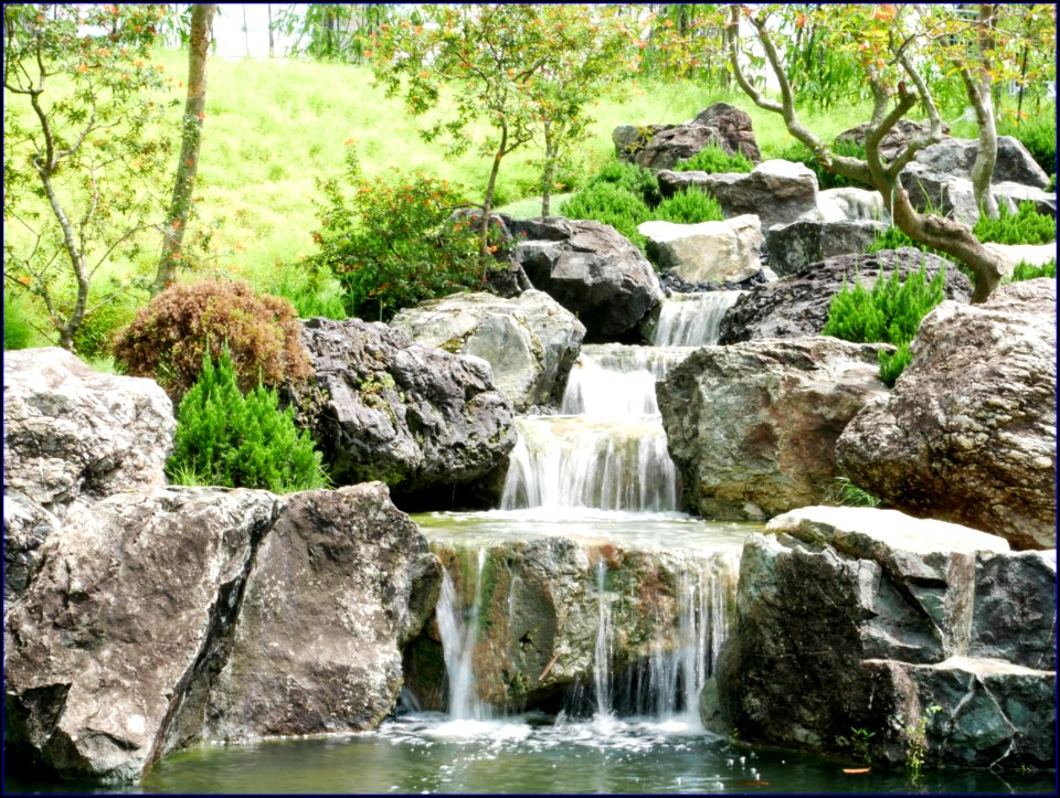 serene garden - serene waterfall