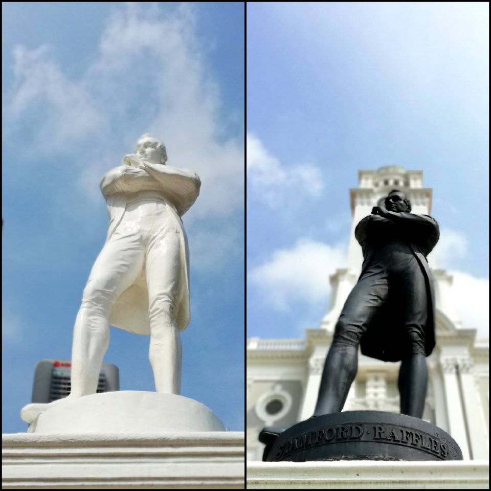sir stamford raffles statues