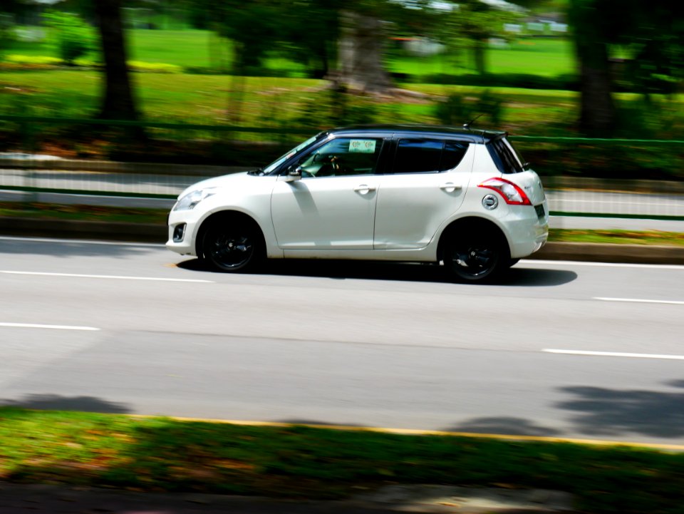 small car on the road