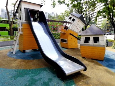 typical playground features - slide, net climbing (Yishun) photo