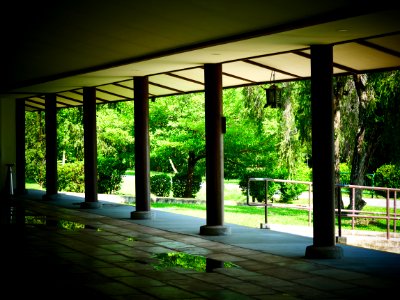 japanese garden - resting house, simple and practical photo