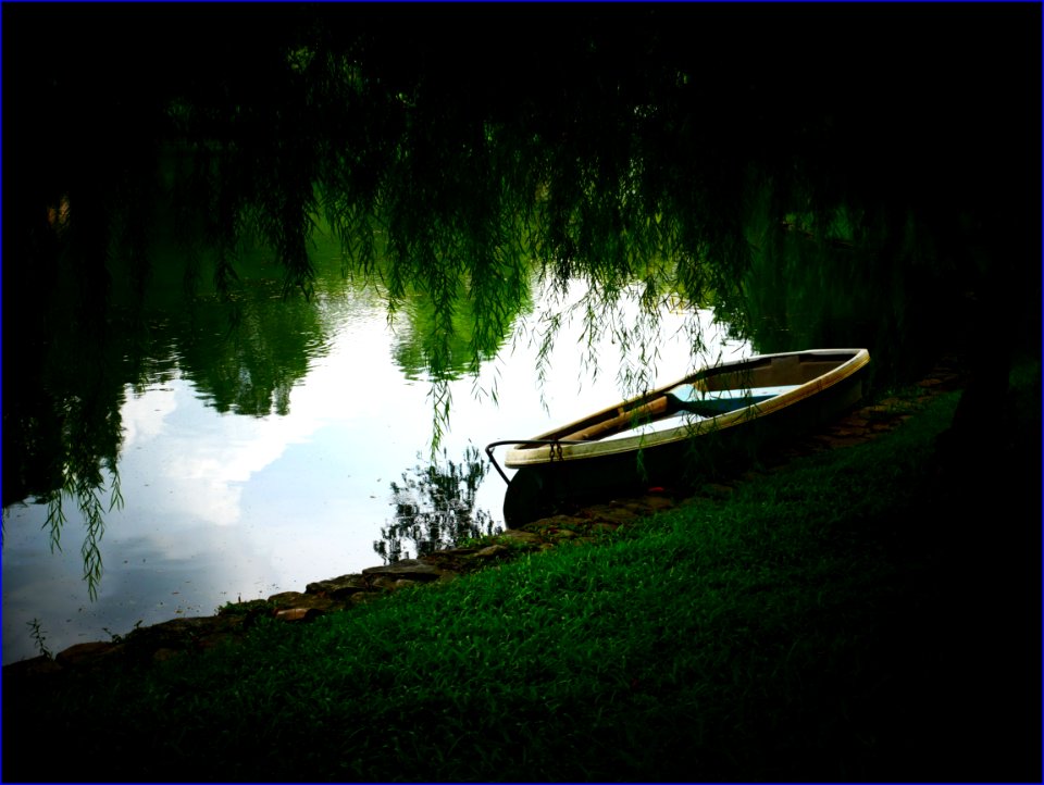 boat on the lake photo