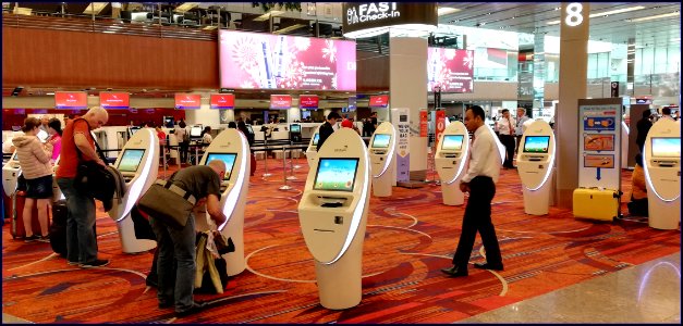 Changi airport T1 - newly renovated, departure hall photo