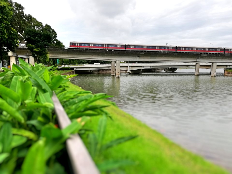 train passing by along kallang park connector