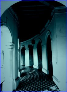 corridor of former St Joseph Institution now known as Singapore Art Museum