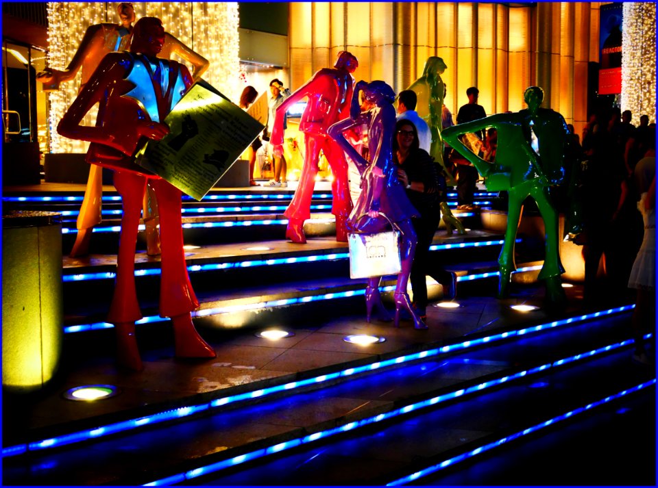 photo taking with the mannequins