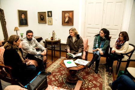 25.06.2019 -  Prefeita Paula Mascarenhas em reunião com Sylvia Bojunga, assessora de comunicação do BRDE - Foto: Gustavo Vara