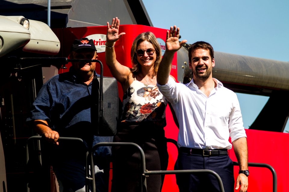 22.02.2019 - Prefeita Paula Mascarenhas e o Governador do Rio Grande do Sul, Eduardo Leite realizam a abertura oficial da 29ª Colheita do Arroz - Foto: Gustavo Vara