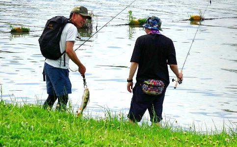 An angler was so happy with this catch photo