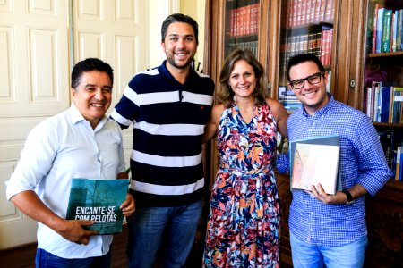 31.01.2018 - Prefeita Paula Mascarenhas durante reunião com o vereador Mateus Wesp, do PSDB, de Passo Fundo - Foto: Gustavo Vara