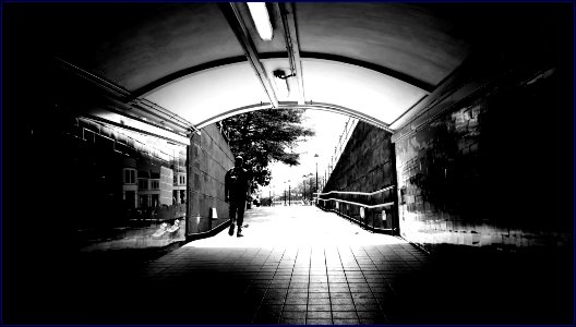 underpass below Elgin Bridge along Singapore River