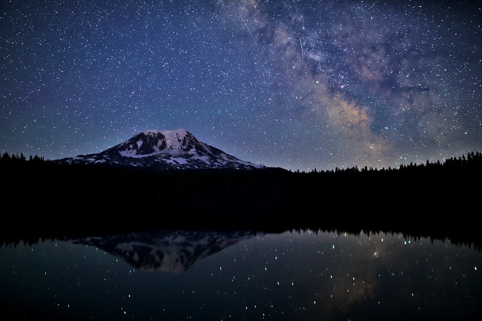 Milky way and Mt Adams