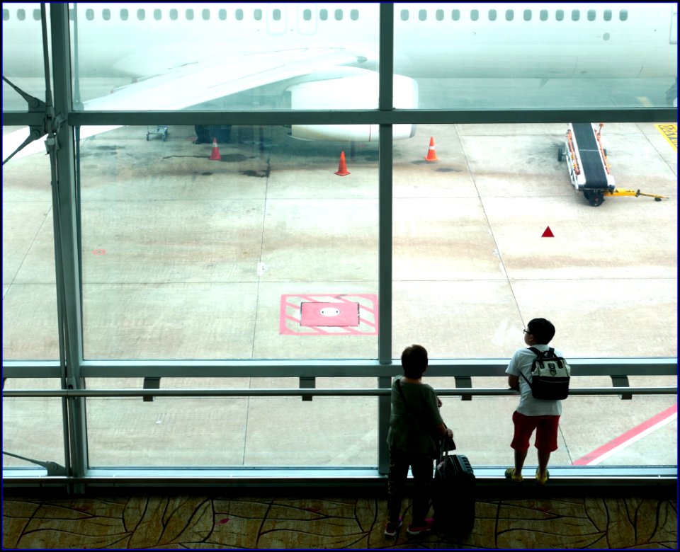 eager to board the plane