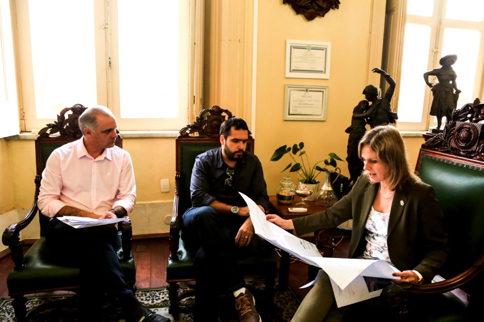 25.04.2018 - Prefeita Paula Mascarenhas durante reunião com Ecosul - Foto: Gustavo Vara